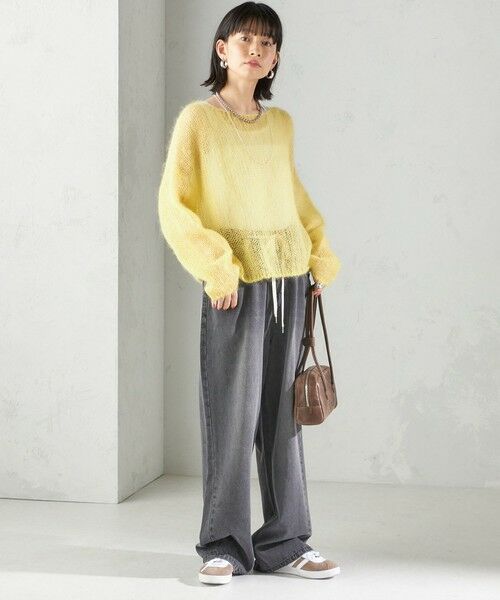 SHIPS / シップス デニムパンツ | 〈洗濯機可能〉ドロスト イージー デニム パンツ(ダークグレー) | 詳細10