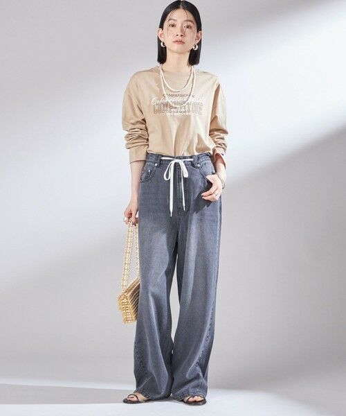 SHIPS / シップス デニムパンツ | 〈洗濯機可能〉ドロスト イージー デニム パンツ(ダークグレー) | 詳細12