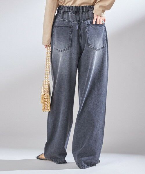 SHIPS / シップス デニムパンツ | 〈洗濯機可能〉ドロスト イージー デニム パンツ(ダークグレー) | 詳細16