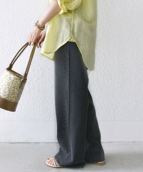 SHIPS / シップス デニムパンツ | 〈洗濯機可能〉ドロスト イージー デニム パンツ(ダークグレー) | 詳細23