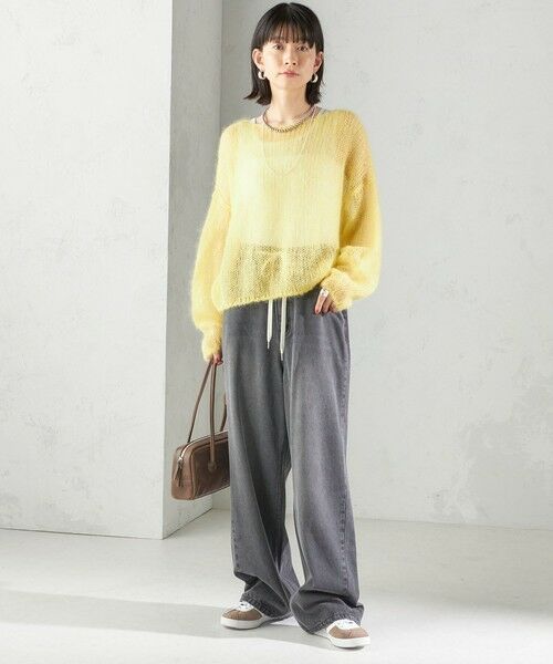 SHIPS / シップス デニムパンツ | 〈洗濯機可能〉ドロスト イージー デニム パンツ(ダークグレー) | 詳細6