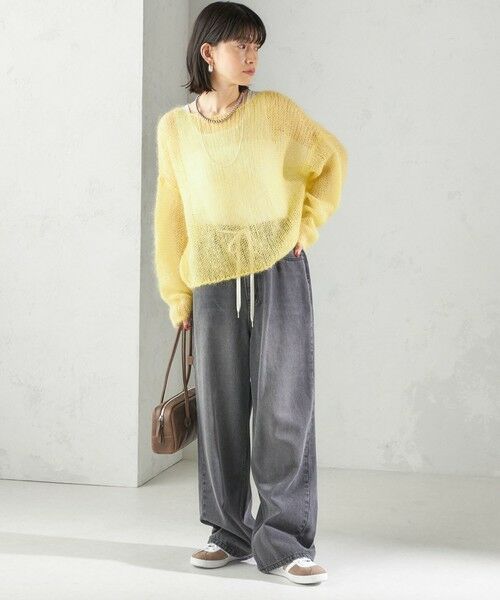 SHIPS / シップス デニムパンツ | 〈洗濯機可能〉ドロスト イージー デニム パンツ(ダークグレー) | 詳細7