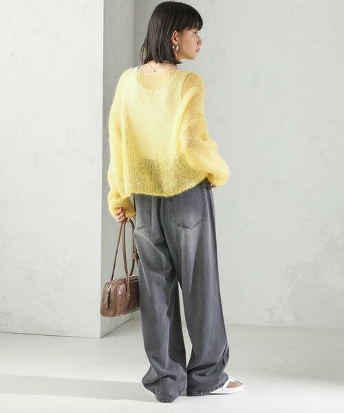 SHIPS / シップス デニムパンツ | 〈洗濯機可能〉ドロスト イージー デニム パンツ(ダークグレー) | 詳細9