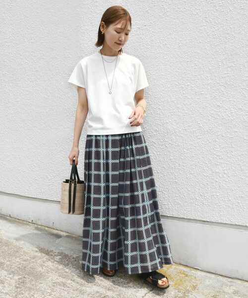 SHIPS / シップス ロング・マキシ丈スカート | 【SHIPS別注】UHURU:〈手洗い可能〉シアープリント ギャザー スカート | 詳細10