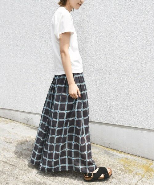 SHIPS / シップス ロング・マキシ丈スカート | 【SHIPS別注】UHURU:〈手洗い可能〉シアープリント ギャザー スカート | 詳細13