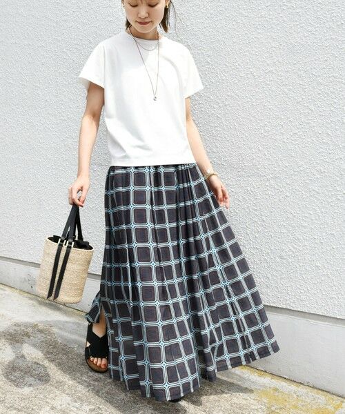 SHIPS / シップス ロング・マキシ丈スカート | 【SHIPS別注】UHURU:〈手洗い可能〉シアープリント ギャザー スカート | 詳細14