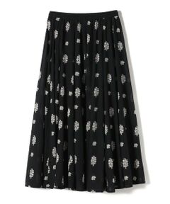 SHIPS / シップス ロング・マキシ丈スカート | 【SHIPS別注】Fanaka:〈手洗い可能〉モノトーン プリント フレア スカート