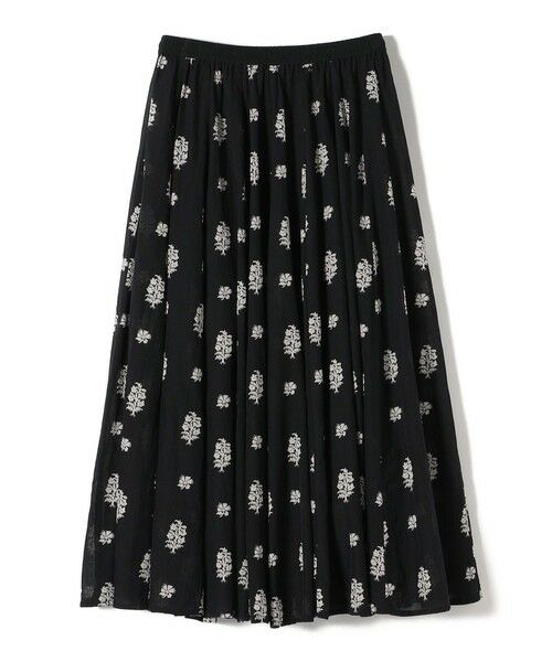 SHIPS / シップス ロング・マキシ丈スカート | 【SHIPS別注】Fanaka:〈手洗い可能〉モノトーン プリント フレア スカート | 詳細1