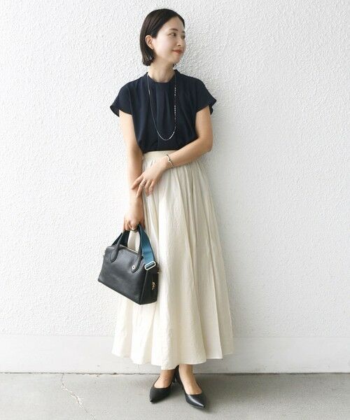 SHIPS / シップス ロング・マキシ丈スカート | 〈手洗い可能〉ウエスト ゴム ボリューム フレア ロング スカート | 詳細1