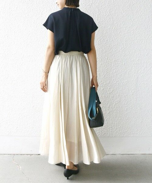 SHIPS / シップス ロング・マキシ丈スカート | 〈手洗い可能〉ウエスト ゴム ボリューム フレア ロング スカート | 詳細3