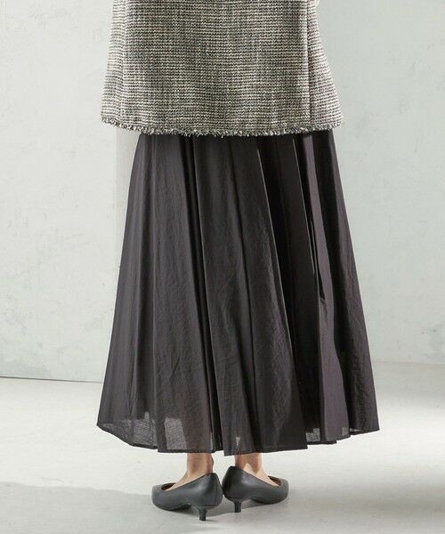 SHIPS / シップス ロング・マキシ丈スカート | 〈手洗い可能〉ウエスト ゴム ボリューム フレア ロング スカート | 詳細23