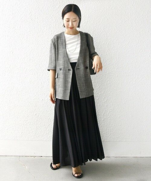 SHIPS / シップス ロング・マキシ丈スカート | 〈手洗い可能〉ウエスト ゴム ボリューム フレア ロング スカート | 詳細27