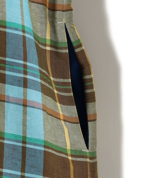 SHIPS / シップス ロング・マキシ丈ワンピース | SHIPS Primary Navy Label:〈手洗い可能〉カラー マドラス サック ワンピース | 詳細7