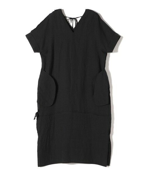 SHIPS / シップス ロング・マキシ丈ワンピース | SHIPS Primary Navy Label:〈手洗い可能〉麻 ピンタック サック ワンピース | 詳細2