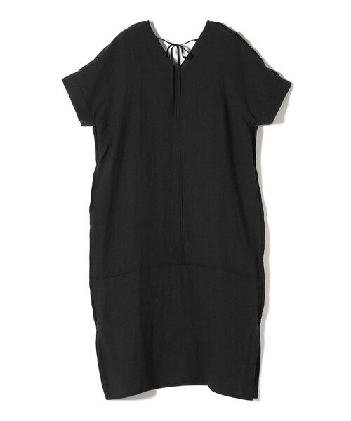 SHIPS / シップス ロング・マキシ丈ワンピース | SHIPS Primary Navy Label:〈手洗い可能〉麻 ピンタック サック ワンピース | 詳細3