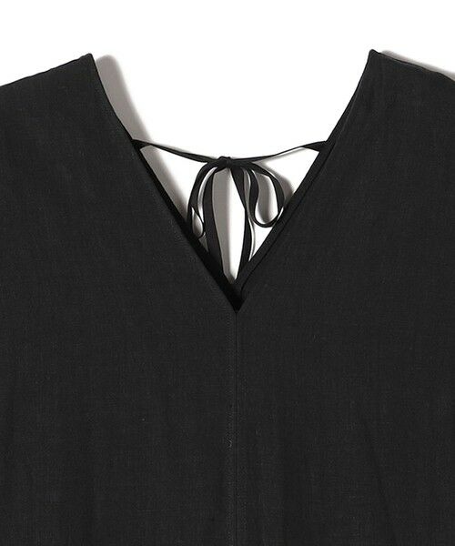 SHIPS / シップス ロング・マキシ丈ワンピース | SHIPS Primary Navy Label:〈手洗い可能〉麻 ピンタック サック ワンピース | 詳細4