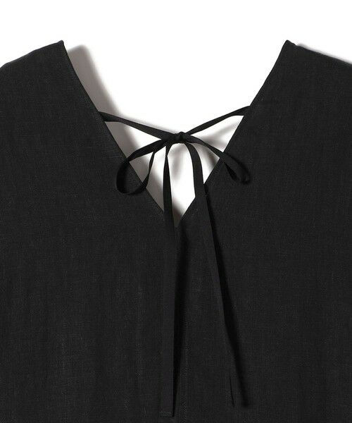 SHIPS / シップス ロング・マキシ丈ワンピース | SHIPS Primary Navy Label:〈手洗い可能〉麻 ピンタック サック ワンピース | 詳細5