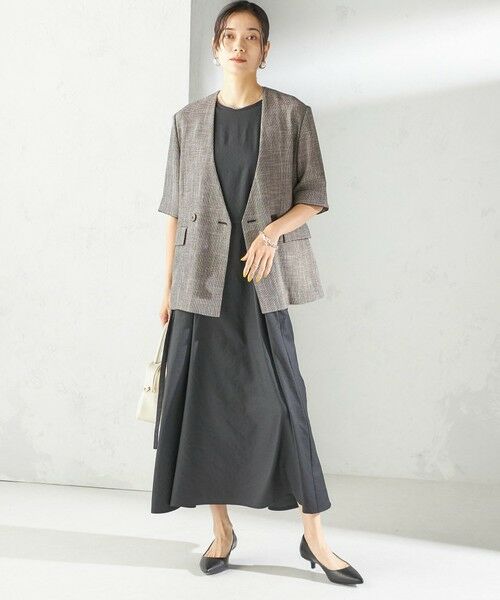 SHIPS / シップス ロング・マキシ丈ワンピース | 〈手洗い可能〉ツイル ノースリーブ ベルト付き ワンピース | 詳細7