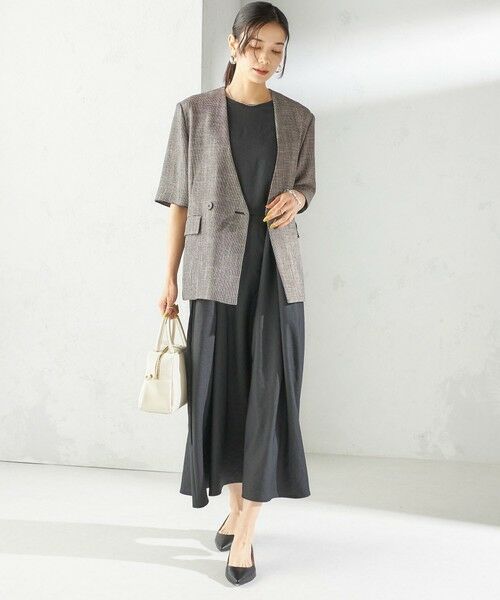 SHIPS / シップス ロング・マキシ丈ワンピース | 〈手洗い可能〉ツイル ノースリーブ ベルト付き ワンピース | 詳細8