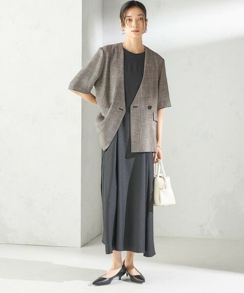 SHIPS / シップス ロング・マキシ丈ワンピース | 〈手洗い可能〉ツイル ノースリーブ ベルト付き ワンピース | 詳細9