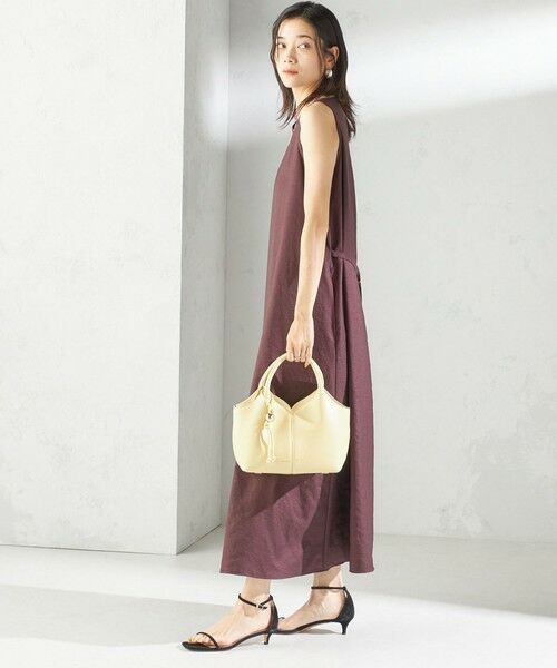 SHIPS / シップス ロング・マキシ丈ワンピース | 〈手洗い可能〉ツイル ノースリーブ ベルト付き ワンピース | 詳細14