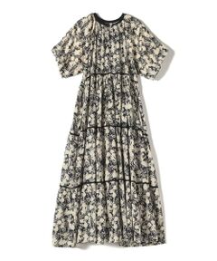 SHIPS / シップス ロング・マキシ丈ワンピース | 【SHIPS別注】Fanaka:〈手洗い可能〉モノトーン プリント サマー ドレス