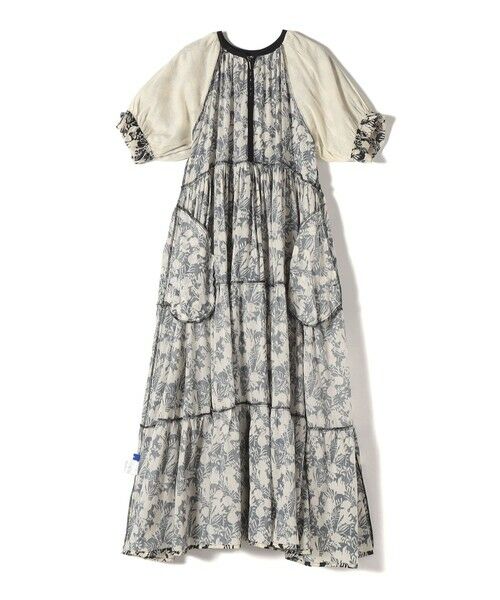SHIPS / シップス ロング・マキシ丈ワンピース | 【SHIPS別注】Fanaka:〈手洗い可能〉モノトーン プリント サマー ドレス | 詳細2