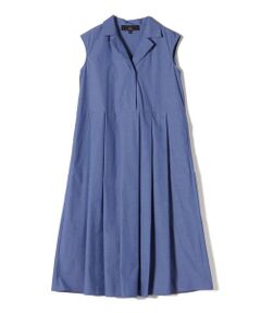 SHIPS / シップス ロング・マキシ丈ワンピース | SHIPS Primary Navy Label:〈手洗い可能〉タック フレア ワンピース