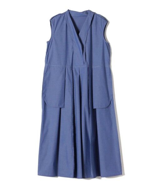 SHIPS / シップス ロング・マキシ丈ワンピース | SHIPS Primary Navy Label:〈手洗い可能〉タック フレア ワンピース | 詳細4