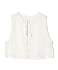 SHIPS / シップス ベスト | 【SHIPS別注】Fanaka:〈手洗い可能〉メッシュ 刺繍 ジレ