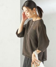 SHIPS / シップス ニット・セーター | 〈手洗い可能〉ペーパー パフ スリーブ 半袖 ニット