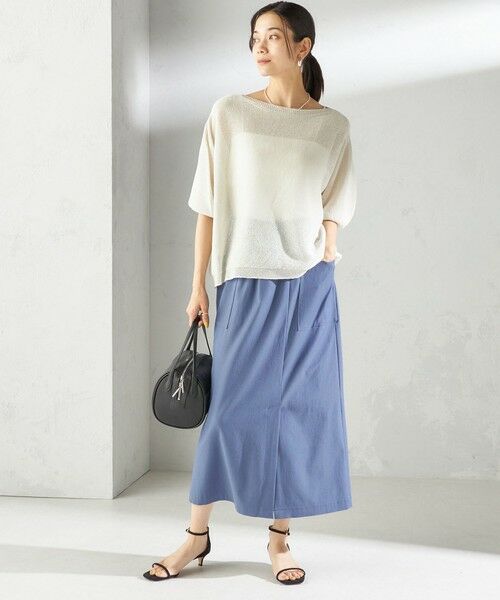 SHIPS / シップス ニット・セーター | 〈手洗い可能〉ペーパー パフ スリーブ 半袖 ニット | 詳細1