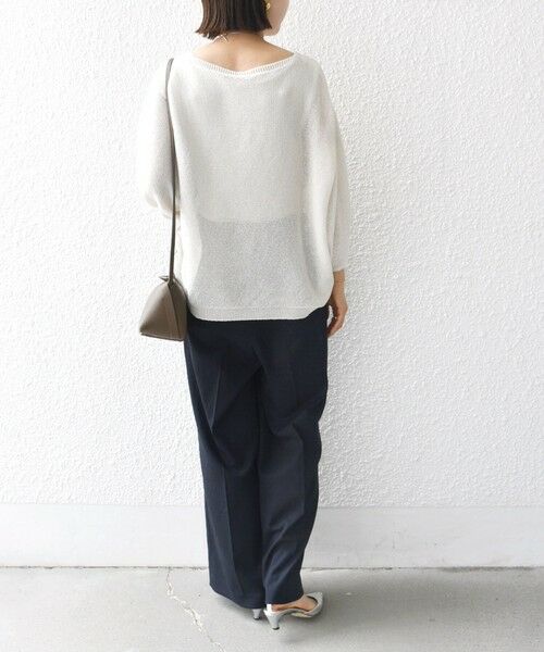 SHIPS / シップス ニット・セーター | 〈手洗い可能〉ペーパー パフ スリーブ 半袖 ニット | 詳細17