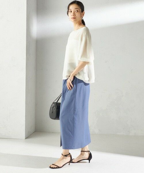 SHIPS / シップス ニット・セーター | 〈手洗い可能〉ペーパー パフ スリーブ 半袖 ニット | 詳細2