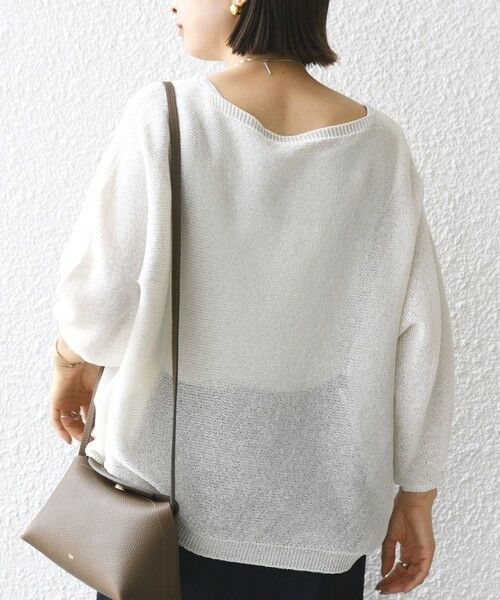 SHIPS / シップス ニット・セーター | 〈手洗い可能〉ペーパー パフ スリーブ 半袖 ニット | 詳細21