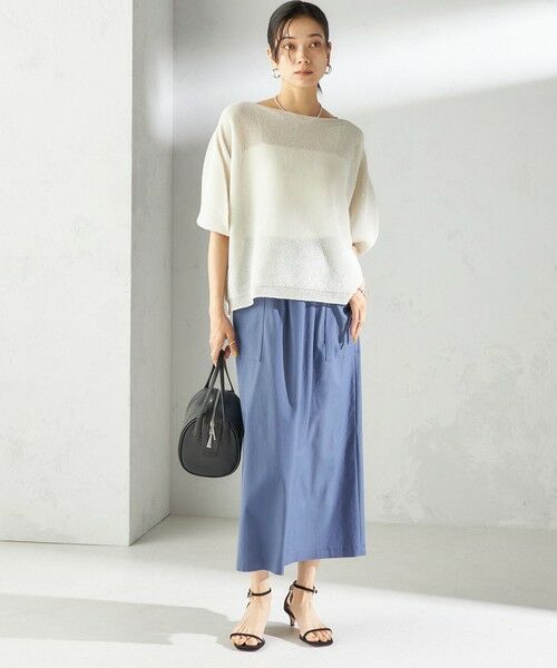 SHIPS / シップス ニット・セーター | 〈手洗い可能〉ペーパー パフ スリーブ 半袖 ニット | 詳細6