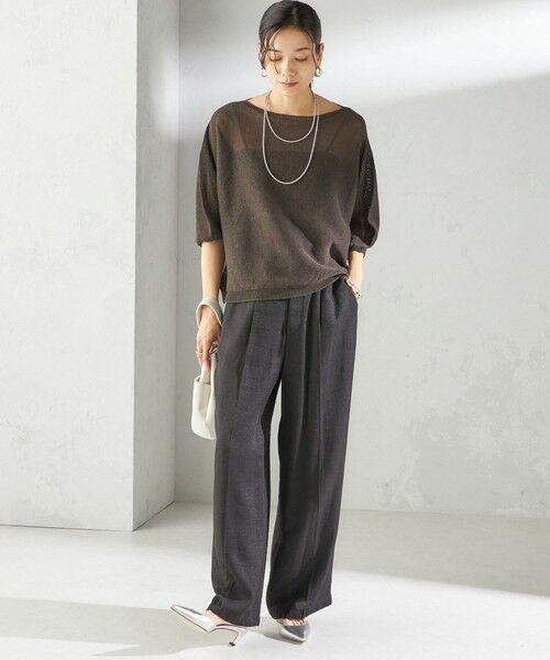 SHIPS / シップス ニット・セーター | 〈手洗い可能〉ペーパー パフ スリーブ 半袖 ニット | 詳細25