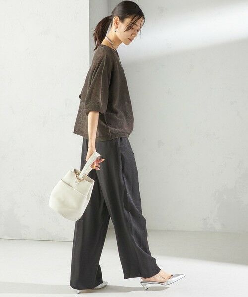 SHIPS / シップス ニット・セーター | 〈手洗い可能〉ペーパー パフ スリーブ 半袖 ニット | 詳細28