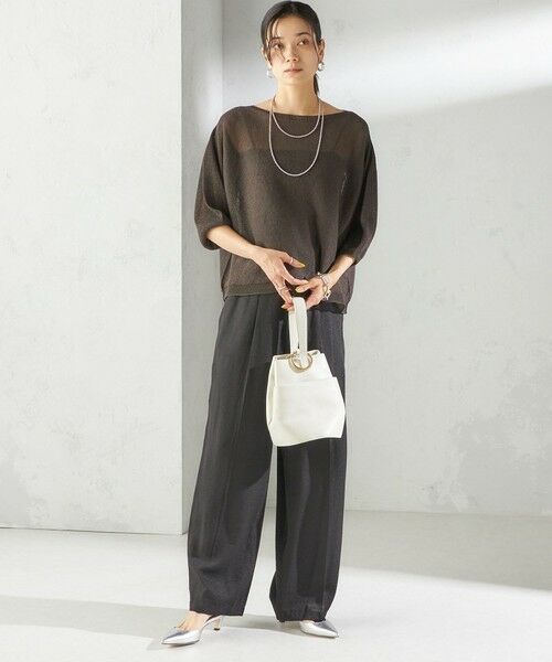 SHIPS / シップス ニット・セーター | 〈手洗い可能〉ペーパー パフ スリーブ 半袖 ニット | 詳細29