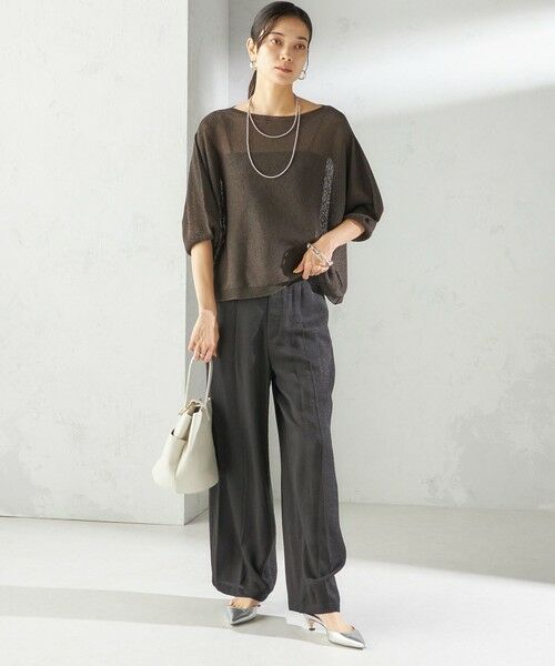 SHIPS / シップス ニット・セーター | 〈手洗い可能〉ペーパー パフ スリーブ 半袖 ニット | 詳細30