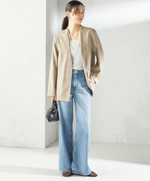 SHIPS / シップス セットアップ | 〈手洗い可能〉Asami 麻調合繊 カラー レス ジャケット 2 | 詳細1