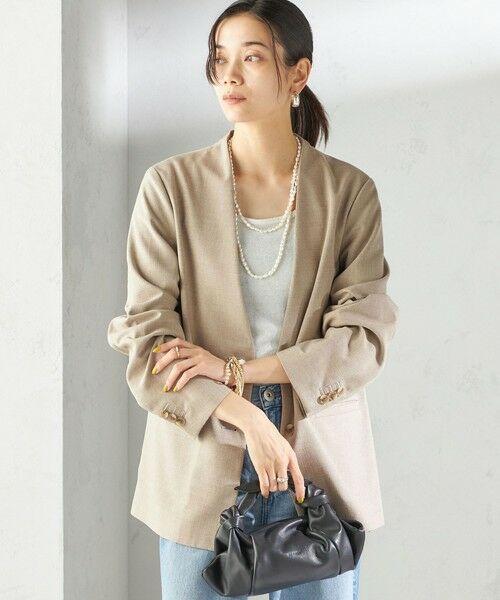 SHIPS / シップス セットアップ | 〈手洗い可能〉Asami 麻調合繊 カラー レス ジャケット 2 | 詳細12