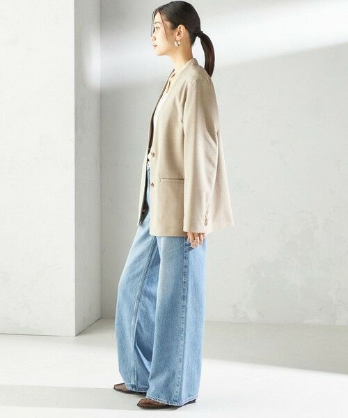 SHIPS / シップス セットアップ | 〈手洗い可能〉Asami 麻調合繊 カラー レス ジャケット 2 | 詳細3