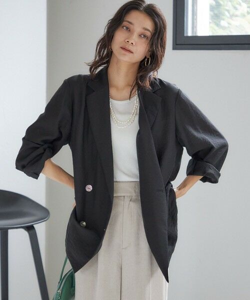 SHIPS / シップス テーラードジャケット | 〈手洗い可能〉シアー シルク混 ジャケット | 詳細14