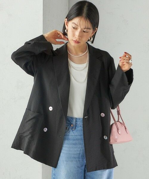 SHIPS / シップス テーラードジャケット | 〈手洗い可能〉シアー シルク混 ジャケット | 詳細8