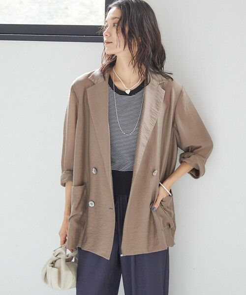 SHIPS / シップス テーラードジャケット | 〈手洗い可能〉シアー シルク混 ジャケット | 詳細30