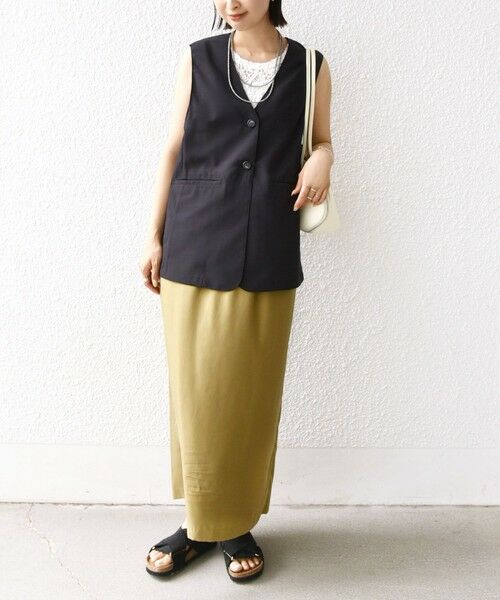 SHIPS / シップス ベスト | 〈防シワ加工〉チノ ウール ボタン ジレ | 詳細9