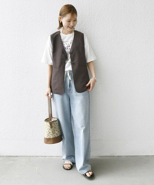 SHIPS / シップス ベスト | 〈防シワ加工〉チノ ウール ボタン ジレ | 詳細13