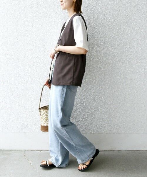 SHIPS / シップス ベスト | 〈防シワ加工〉チノ ウール ボタン ジレ | 詳細14