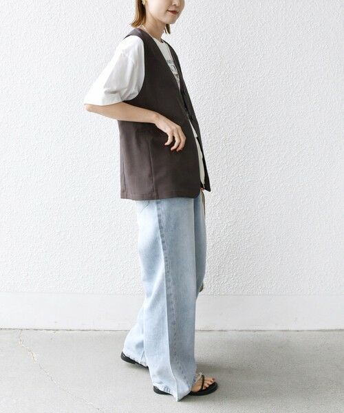 SHIPS / シップス ベスト | 〈防シワ加工〉チノ ウール ボタン ジレ | 詳細16
